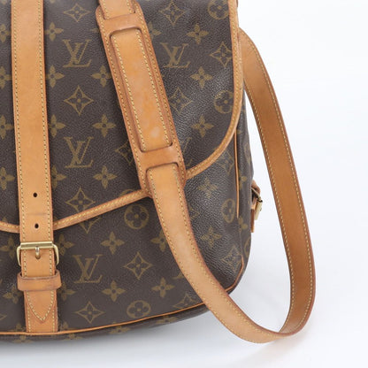 Louis Vuitton Monogram Saumur 35 Leather Shoulder Bag Crossbody Messenger — view 2