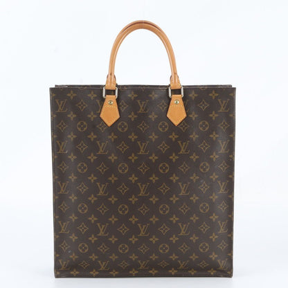 Louis Vuitton Monogram Sac Plat Leather Tote Bag Shoulder Business — view 3