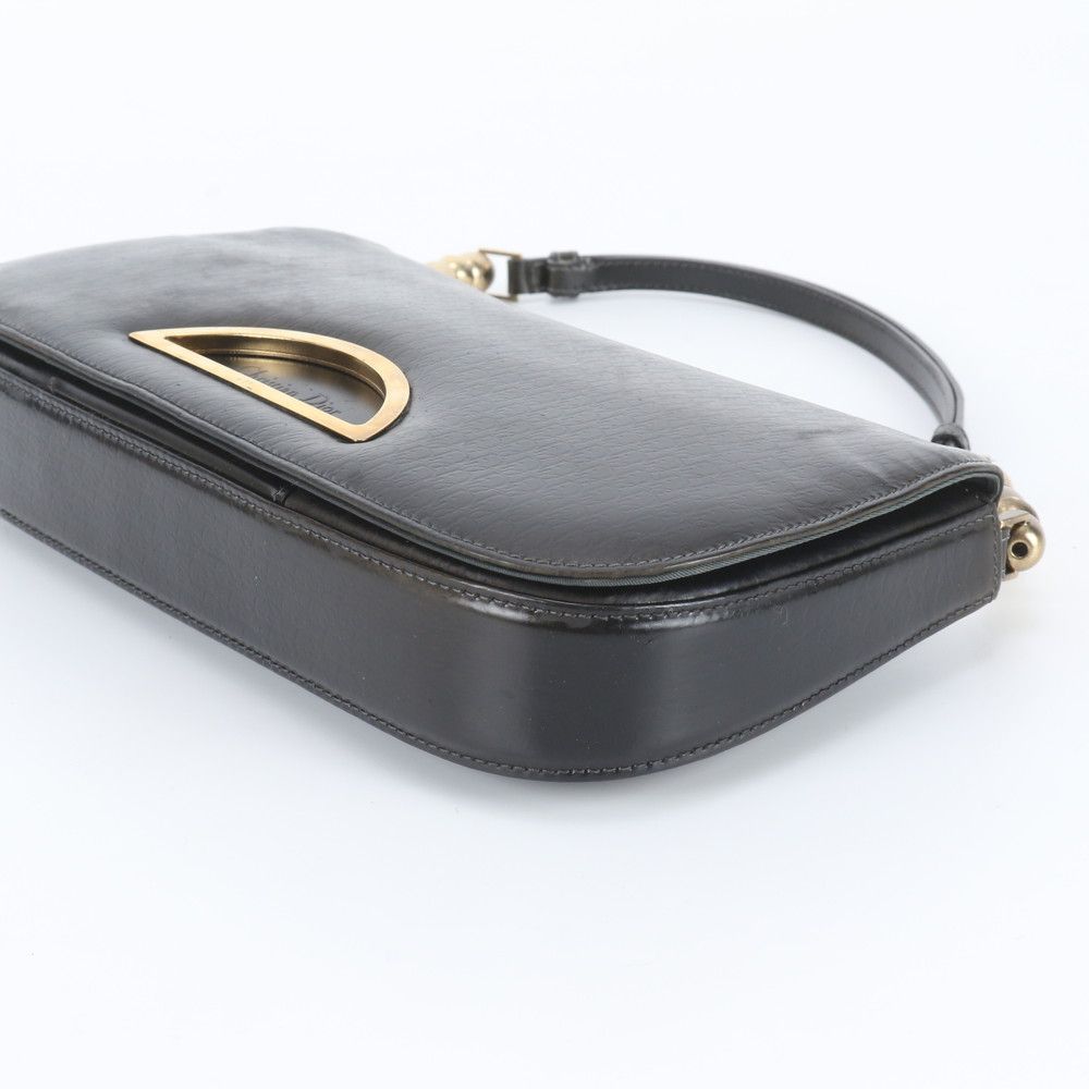 Dior Trotter Malice Pearl Leather Shoulder Bag Hand Black — view 4