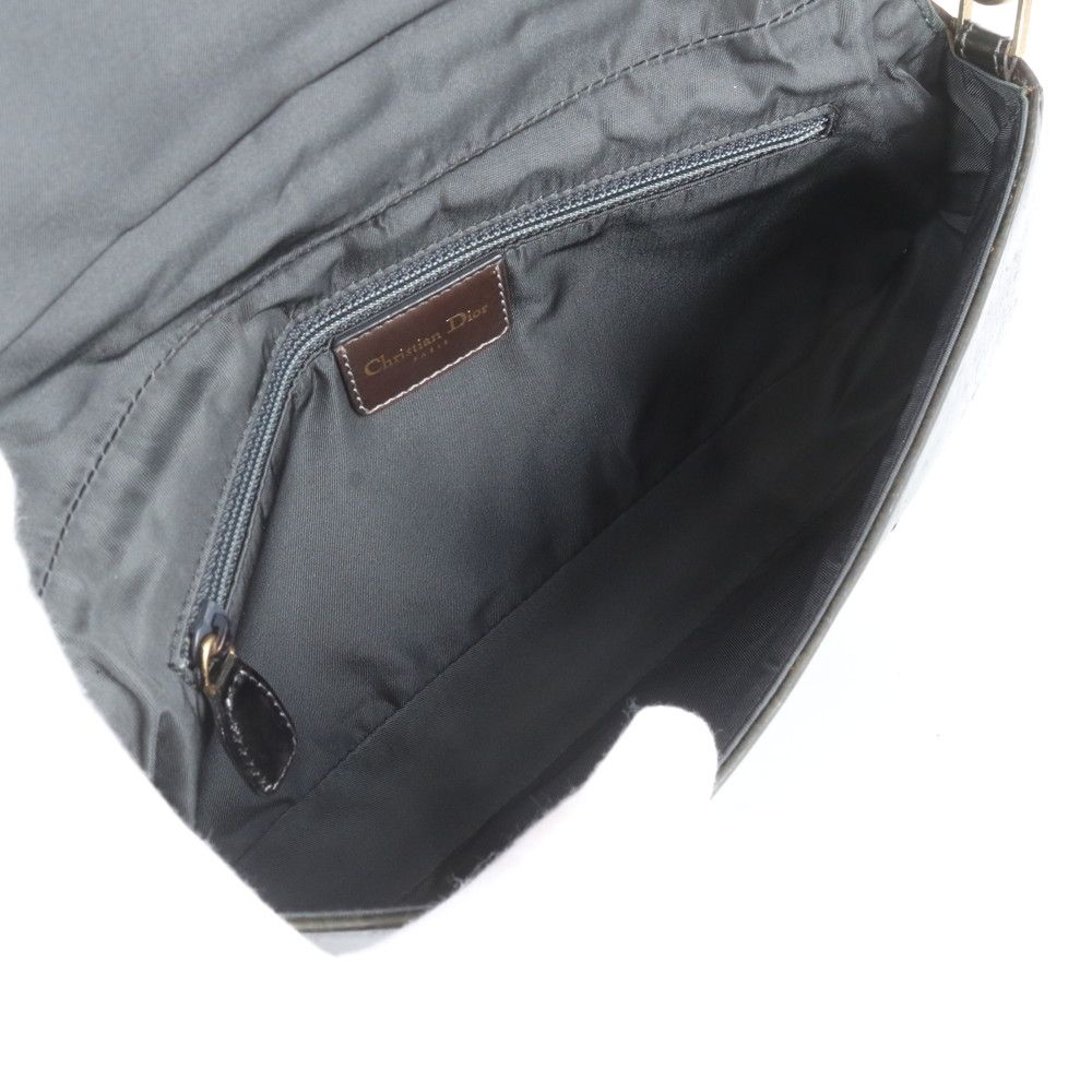 Dior Trotter Malice Pearl Leather Shoulder Bag Hand Black — view 7
