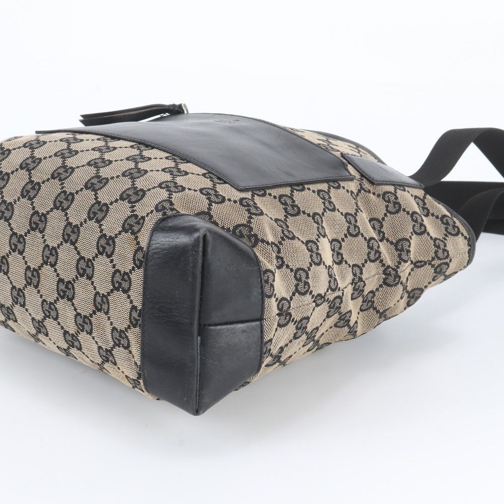 Gucci GG Canvas Leather Tote Bag Shoulder — view 4
