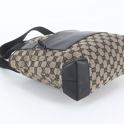 Gucci GG Canvas Leather Tote Bag Shoulder — view 5