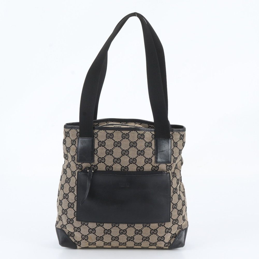 Gucci GG Canvas Leather Tote Bag Shoulder