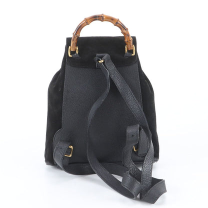 Gucci Bamboo Leather Backpack Black — view 3