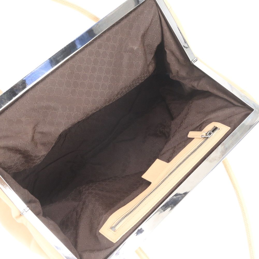 Gucci Leather Handbag Tote — view 7