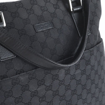 Gucci GG Canvas Leather 2-Way Tote Bag Shoulder Business Black — view 3
