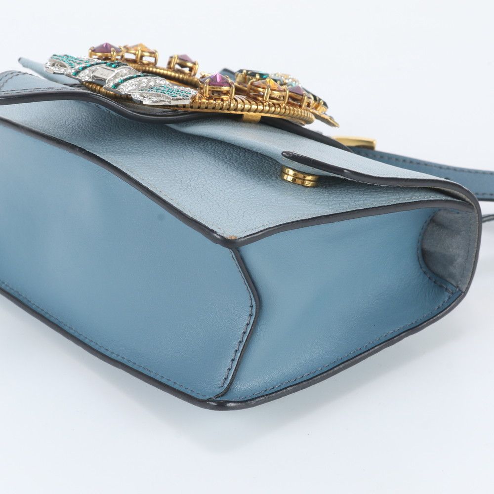 Miu Miu Bijou Buckle Leather Shoulder Bag — view 4