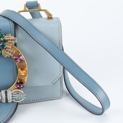 Miu Miu Bijou Buckle Leather Shoulder Bag — view 2