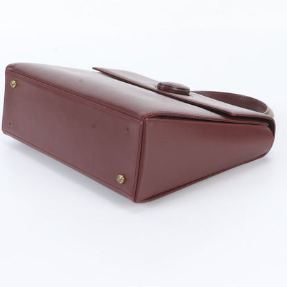 Cartier Must Line Bordeaux Leather Handbag — view 4