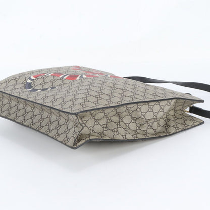 Gucci GG Supreme Kingsnake Print 2-Way Tote Bag Crossbody Shoulder — view 5