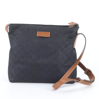 Gucci GG Nylon Leather Shoulder Bag Crossbody Messenger Business