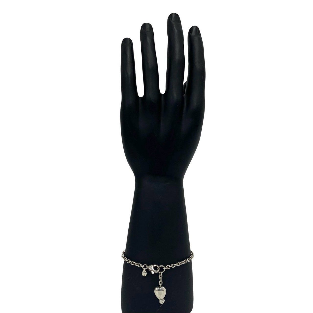 Tiffany & Co Vintage Heart Chain Bracelet 925 Sterling Silver — view 2
