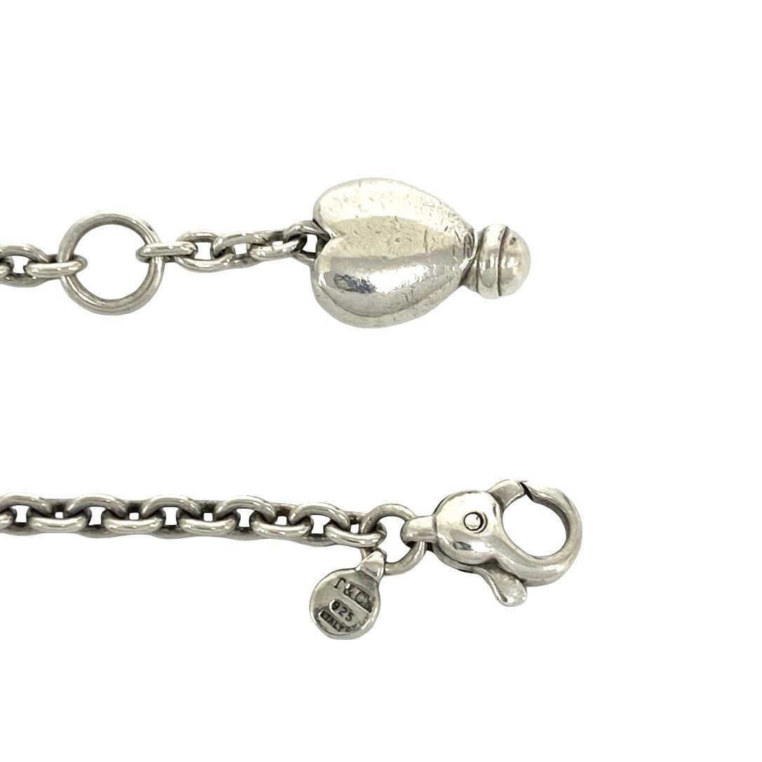 Tiffany & Co Vintage Heart Chain Bracelet 925 Sterling Silver — view 4