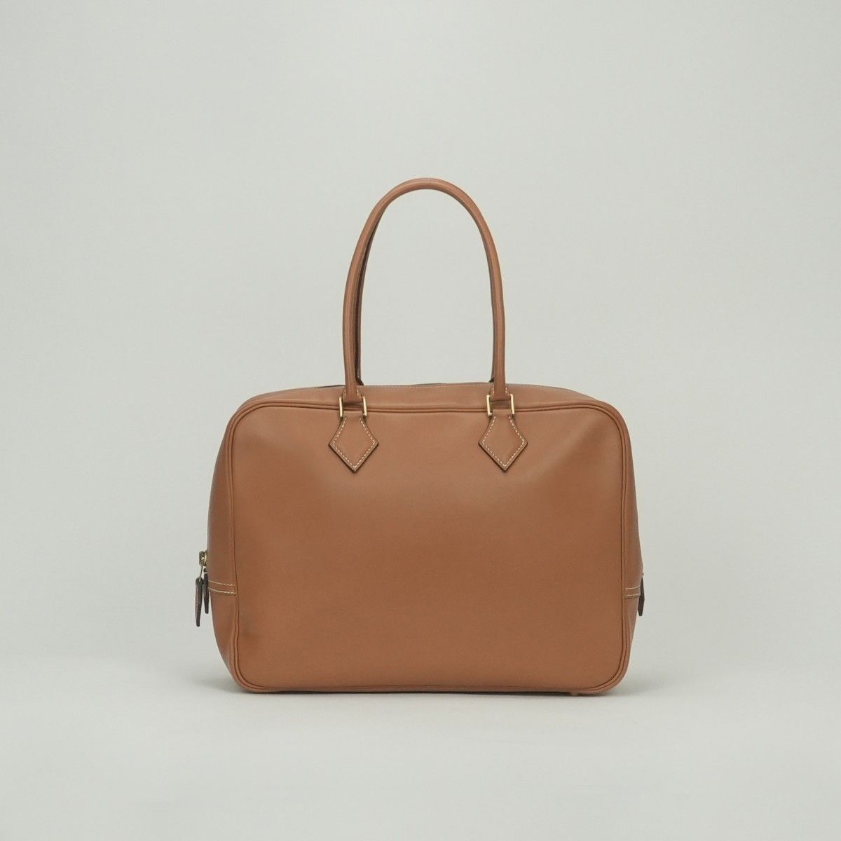 Hermes Plume 32 Tote Gulliver Natural Brown Gold Handbag