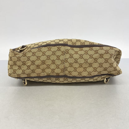 Gucci Tote Bag GG Canvas Beige Brown Champagne Gold — view 3