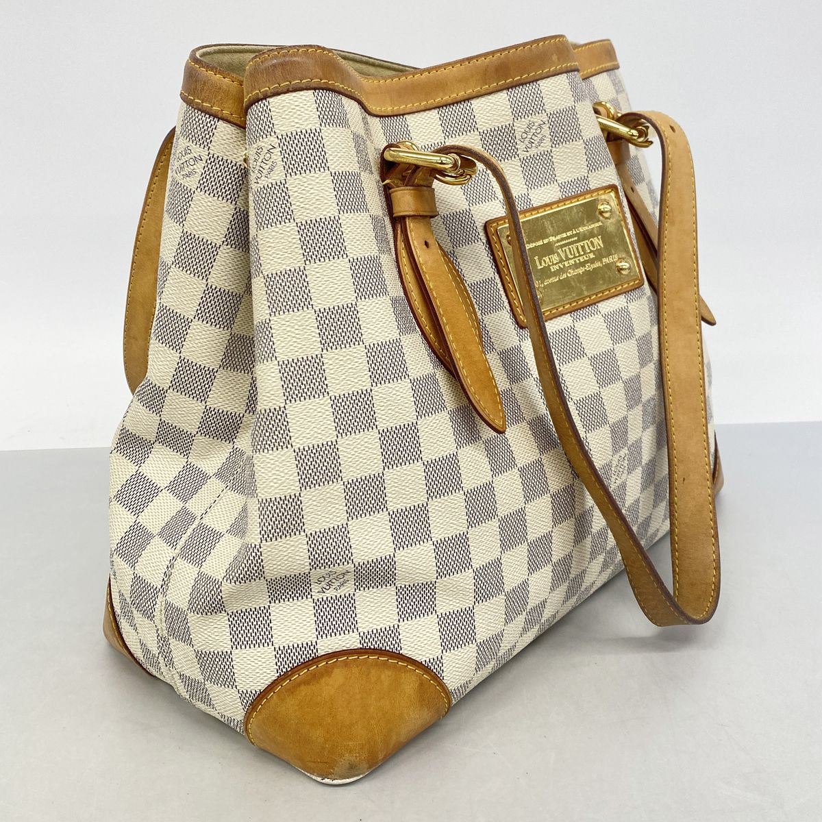Louis Vuitton Tote Bag Damier Azur Hampstead MM White — view 2