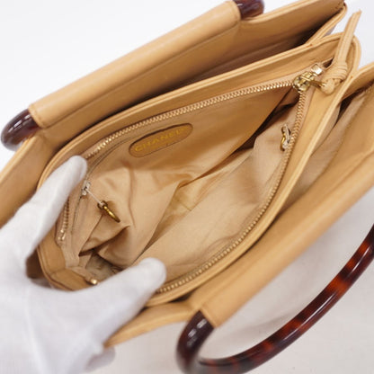 Chanel Handbag Lambskin Beige Gold — view 4