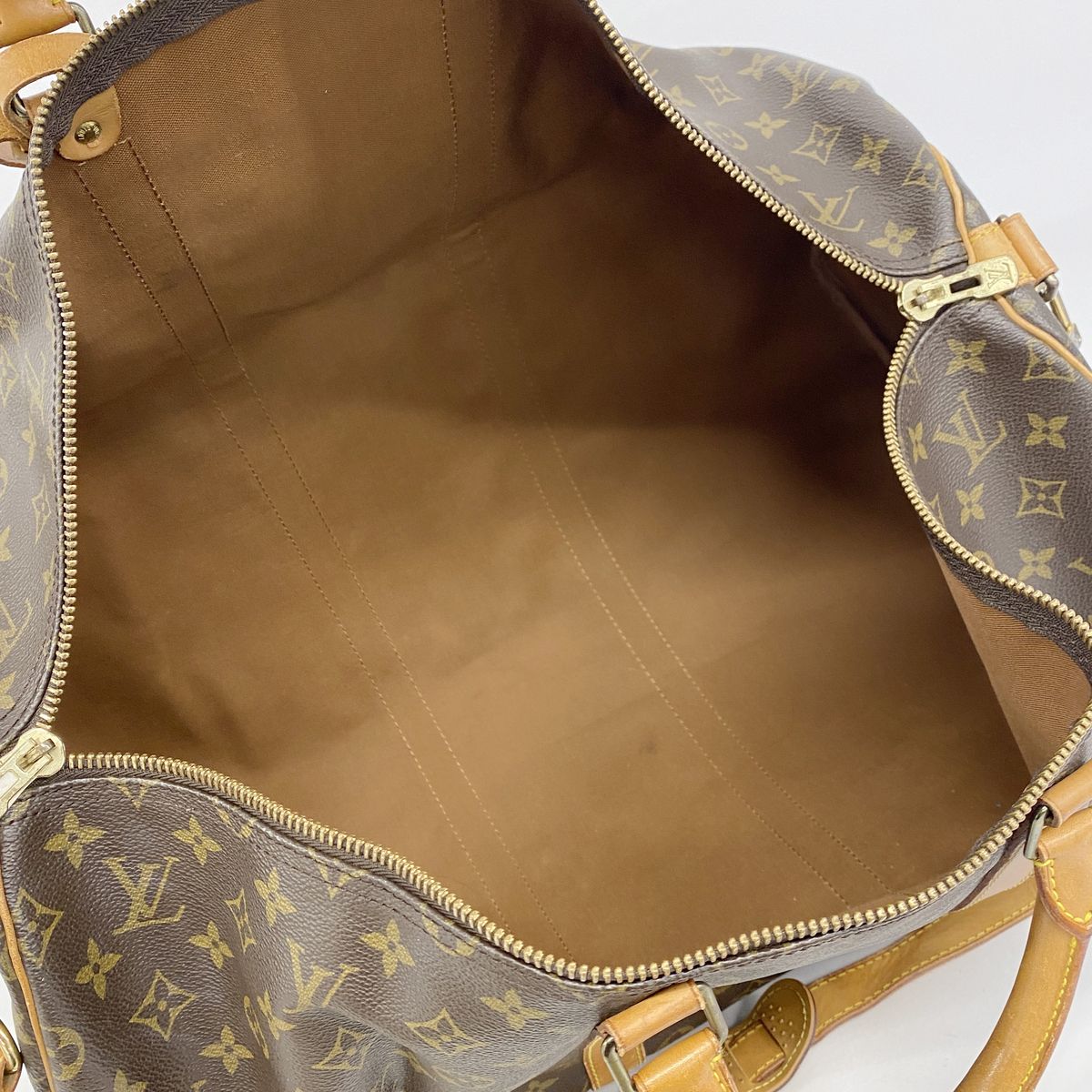 Louis Vuitton Boston Bag Monogram Keepall Bandouliere 55 Brown — view 4