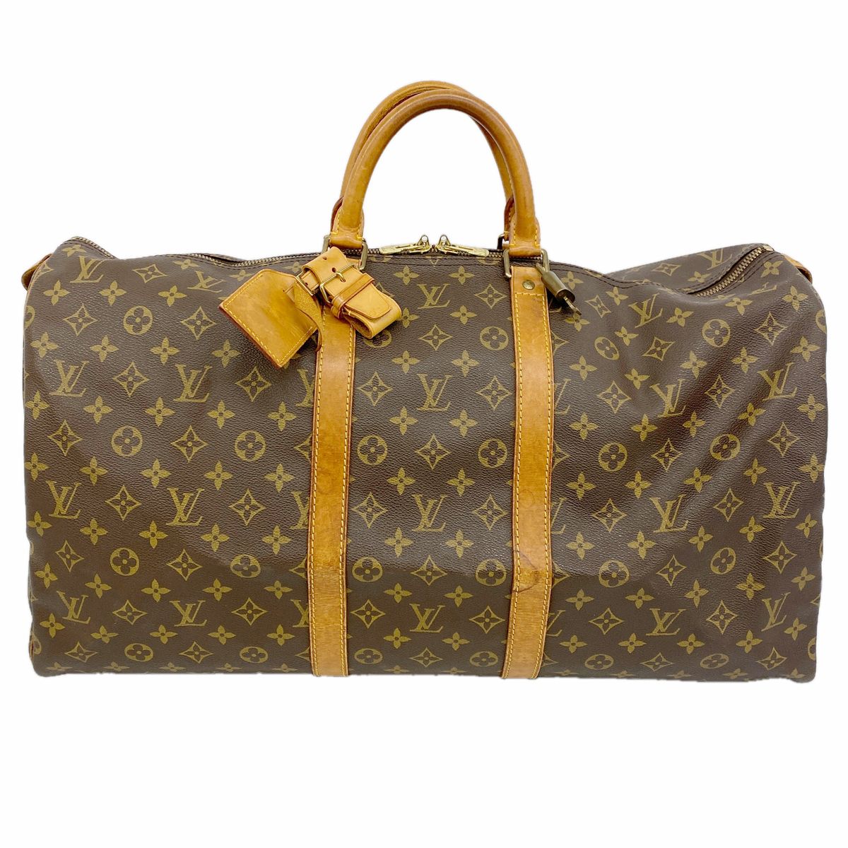 Louis Vuitton Boston Bag Monogram Keepall 55 Brown