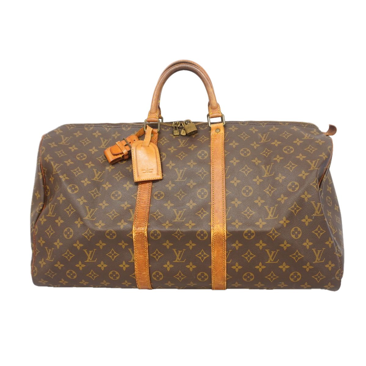 Louis Vuitton Boston Bag Monogram Keepall 55 Brown