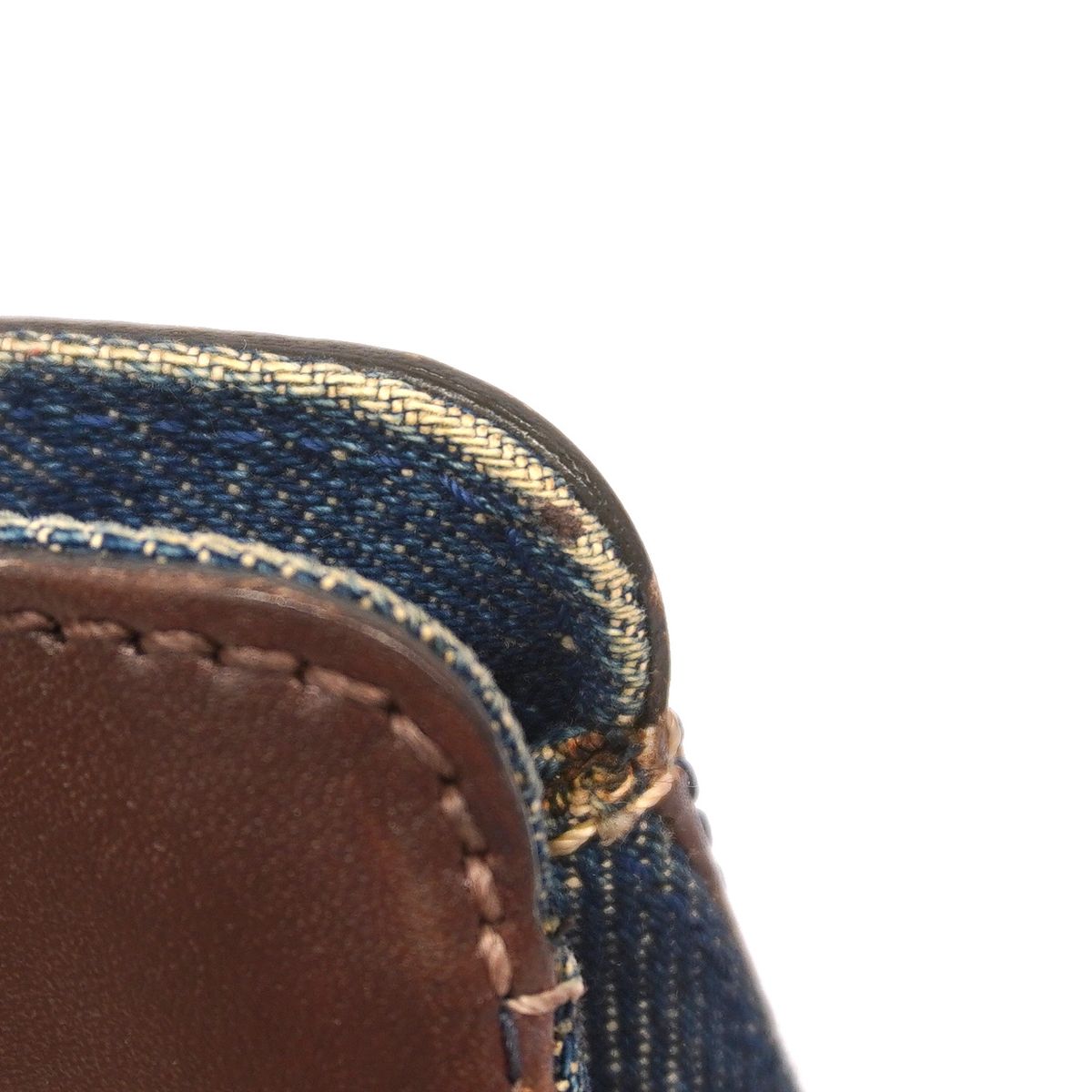 Chanel Tote Bag Denim Blue Brown Silver — view 7