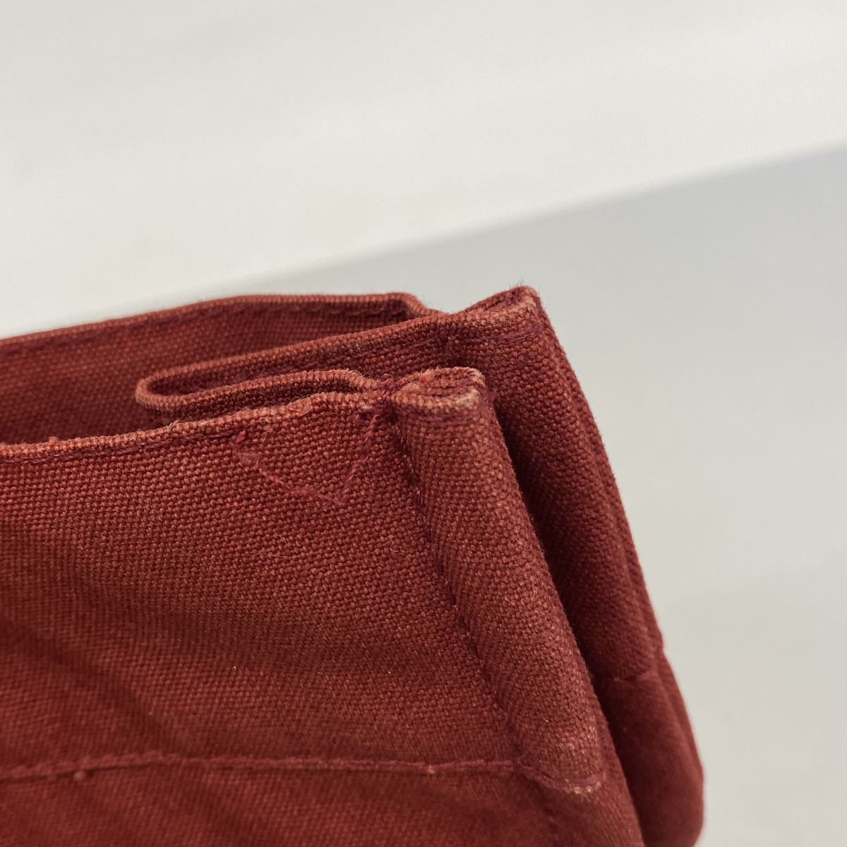Hermes Tote Bag Fourre Tout MM Canvas Red Silver — view 7