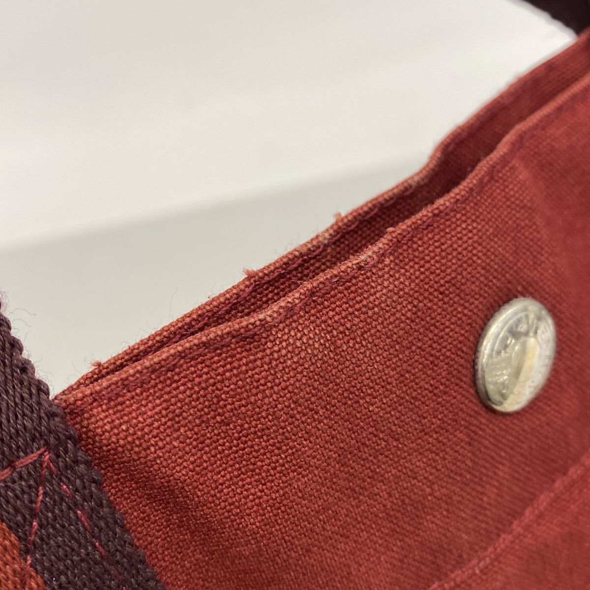 Hermes Tote Bag Fourre Tout MM Canvas Red Silver — view 8