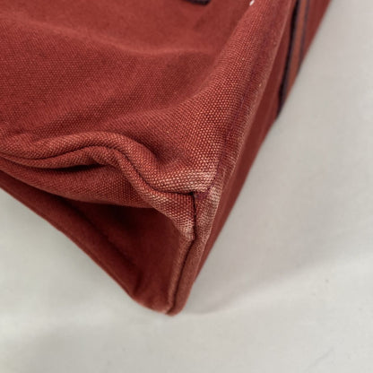 Hermes Tote Bag Fourre Tout MM Canvas Red Silver — view 6