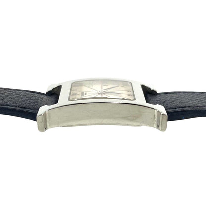 Hermes H Watch Leather Quartz Wrist Black Silver — view 6