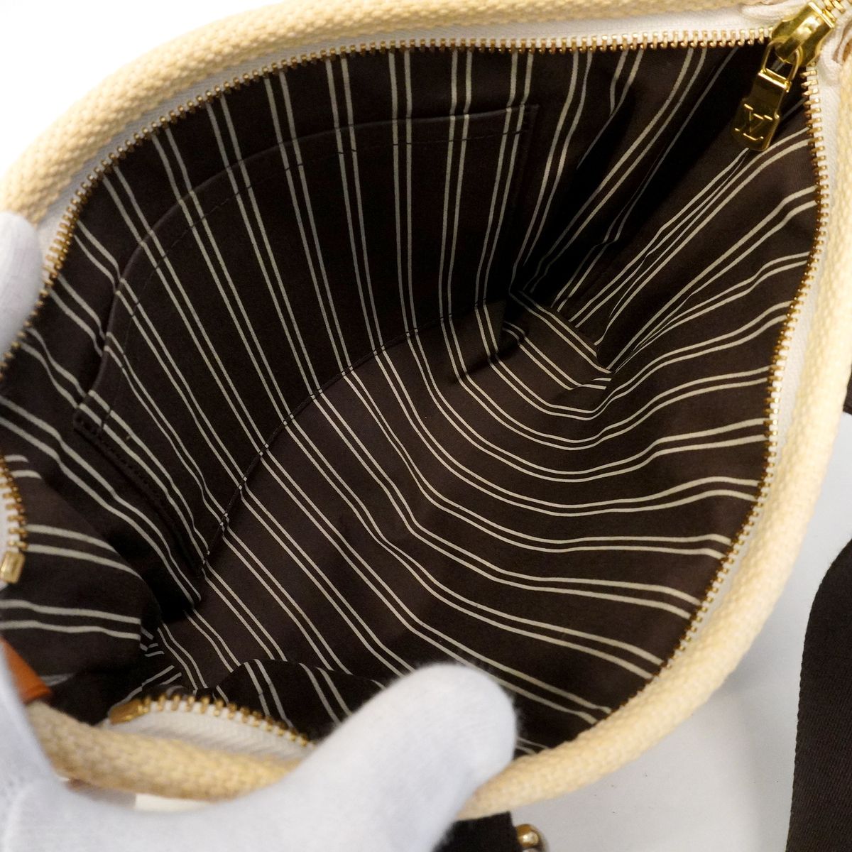 Louis Vuitton Handbag Antigua Cabas PM Ecru — view 4