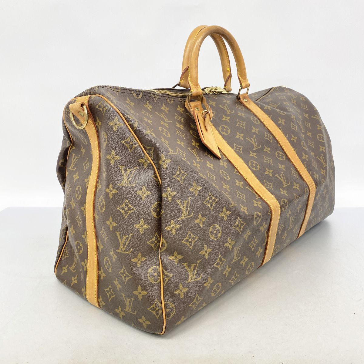 Louis Vuitton Boston Bag Monogram Keepall Bandouliere 55 Brown — view 2