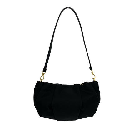 Prada Logo Ribbon Motif Nylon Leather Shoulder Bag Mini Black — view 3
