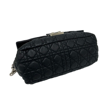 Dior with Key Cannage New Rock Lambskin Leather Shoulder Bag Black — view 7