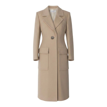 Saint Laurent Chesterfield Coat Beige
