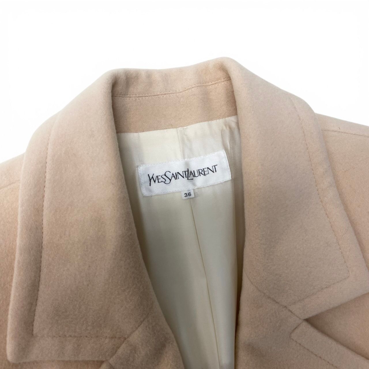 Saint Laurent Chesterfield Coat Beige — view 6