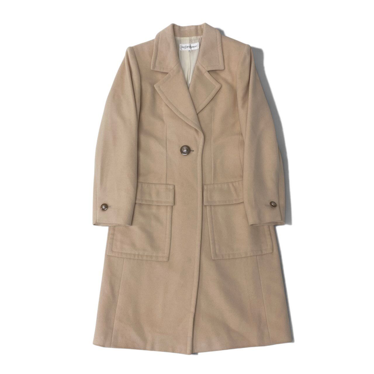 Saint Laurent Chesterfield Coat Beige — view 2