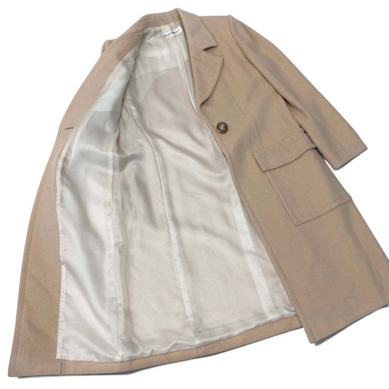 Saint Laurent Chesterfield Coat Beige — view 4