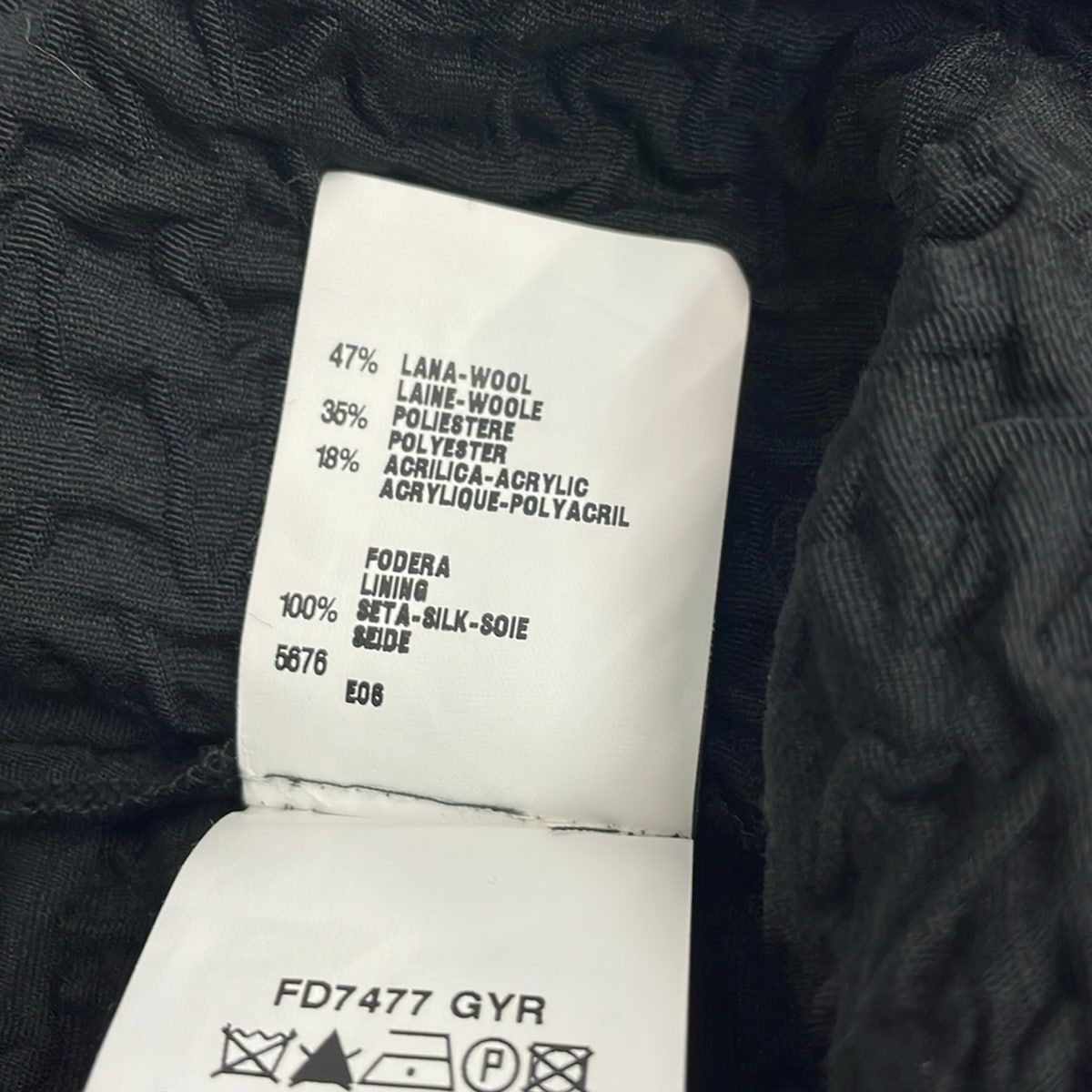 Fendi Dress S Black Long Sleeve Gather — view 4
