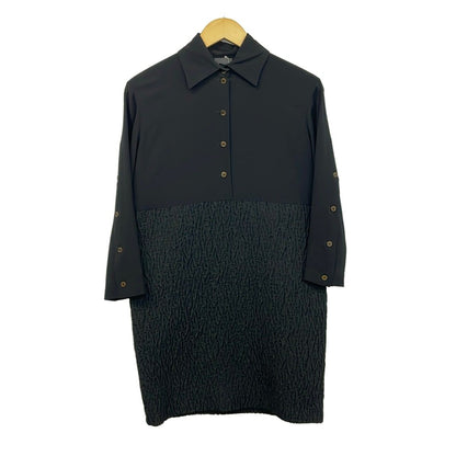 Fendi Dress S Black Long Sleeve Gather