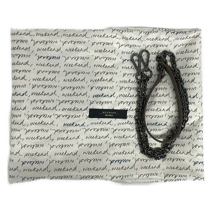 Max Mara Weekend Handbag Pasticino Dark Brown Raffia Style Kiss Lock Cotton — view 8