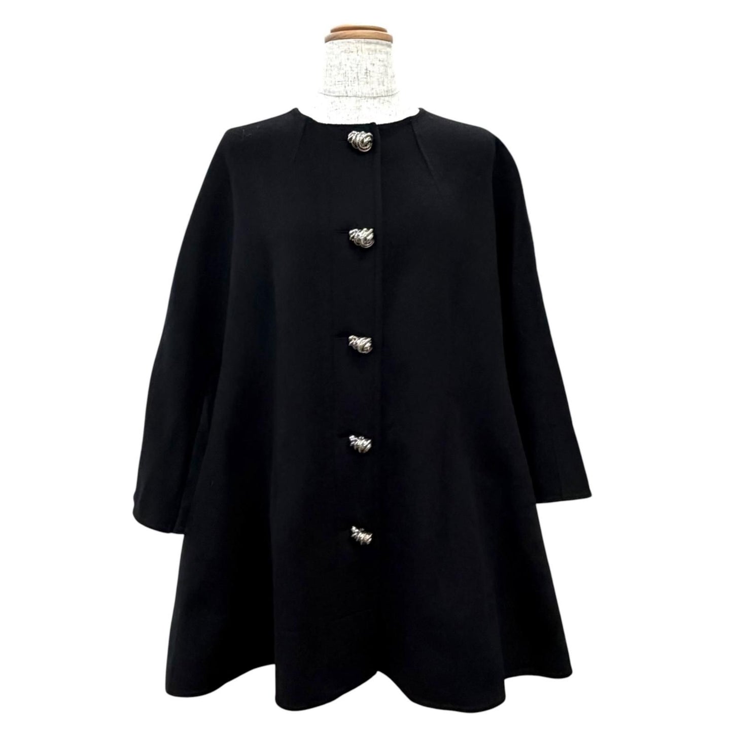 Louis Vuitton Cashmere 100% Silver Design Button Different Coat