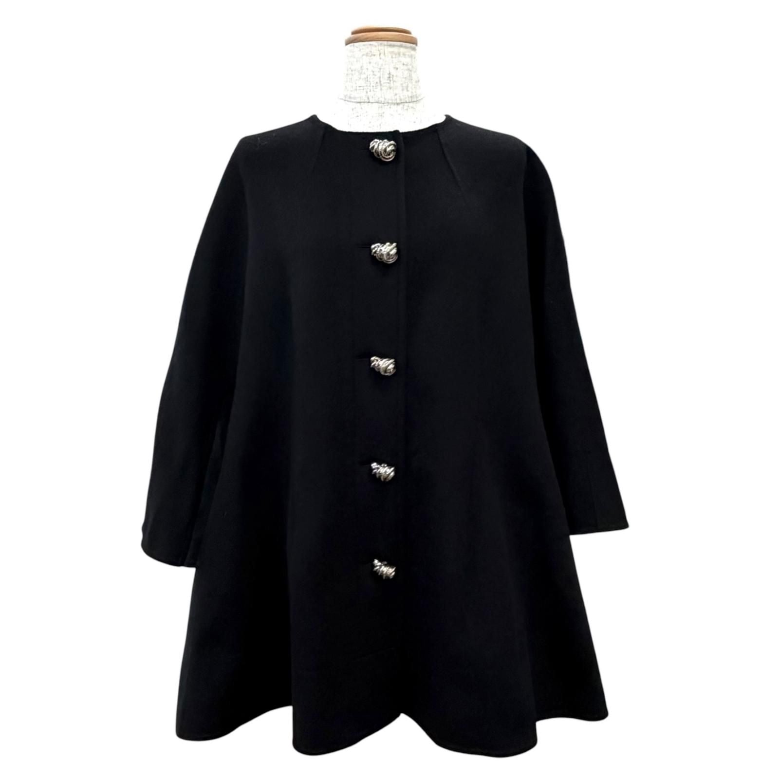 Louis Vuitton Cashmere 100% Silver Design Button Different Coat