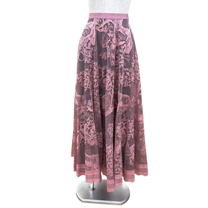 Dior Lace Dioriviera Midi Skirt Pink 44