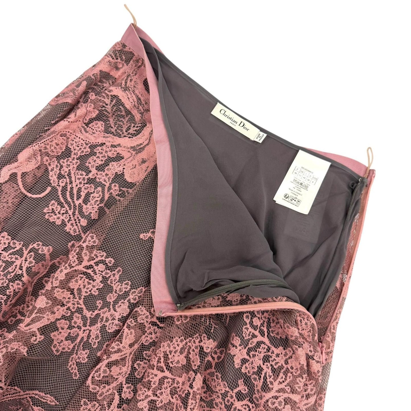 Dior Lace Dioriviera Midi Skirt Pink 44 — view 5