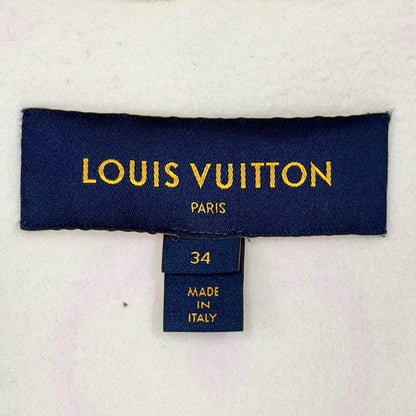 Louis Vuitton Wool Silk Liningantant Monogram with Hood Zip Up Vest Beige 34 — view 8