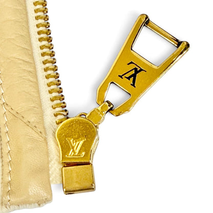 Louis Vuitton Wool Silk Liningantant Monogram with Hood Zip Up Vest Beige 34 — view 7