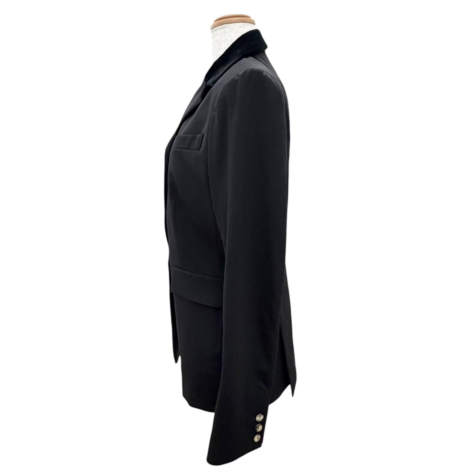 Hermes Wool Sellier Buttons Horse Riding Jacket Pants Set Black — view 4