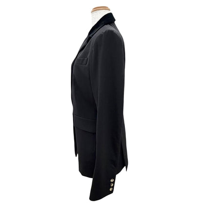 Hermes Wool Sellier Buttons Horse Riding Jacket Pants Set Black — view 4