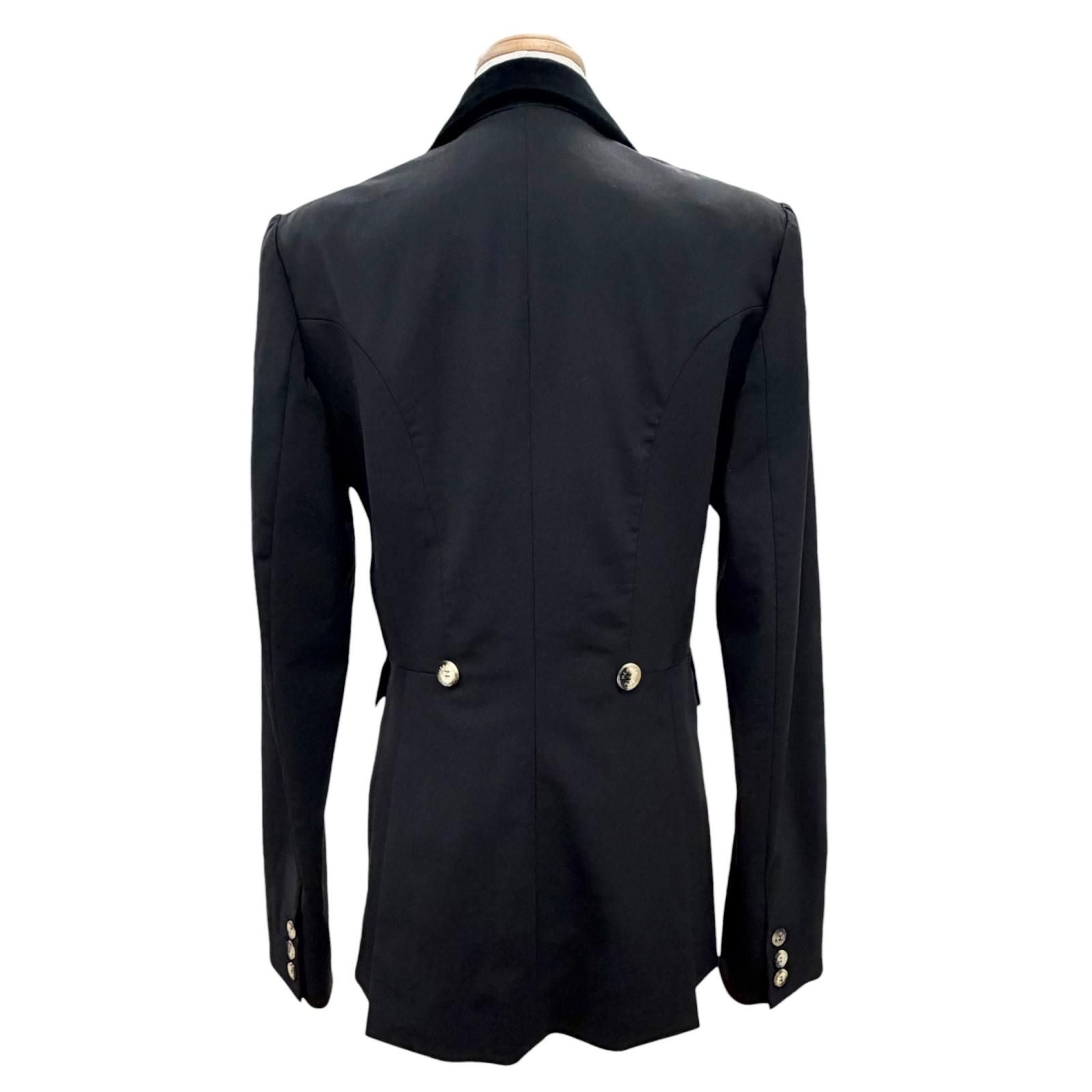 Hermes Wool Sellier Buttons Horse Riding Jacket Pants Set Black — view 5