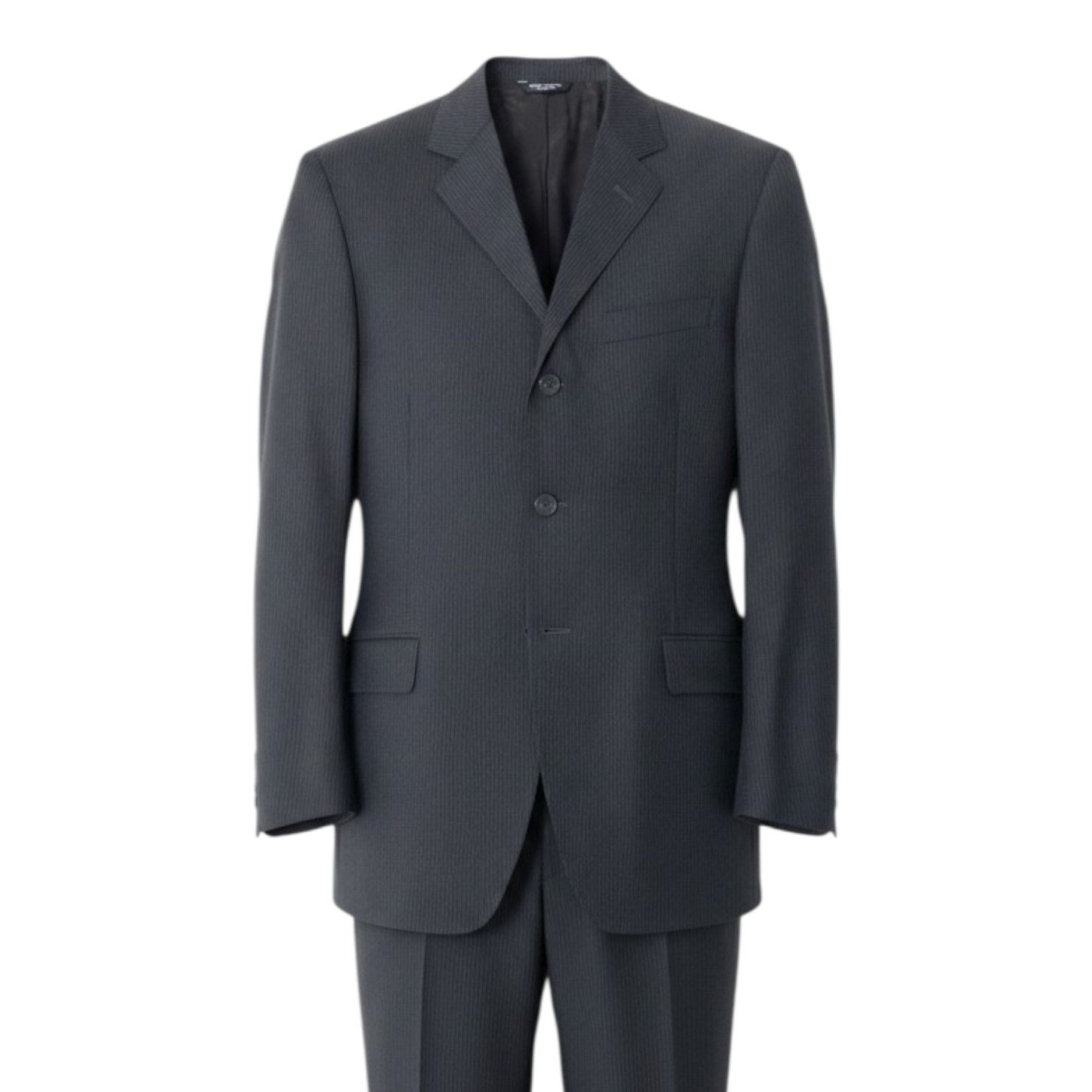Dolce & Gabbana Suit Set Tailored Jacket Trousers Stripe Gray Wool